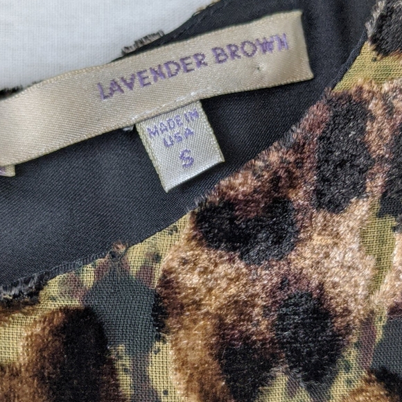 LAVENDAR BROWN  Leopard Print Velvet Textured Dress - Picture 8 of 8